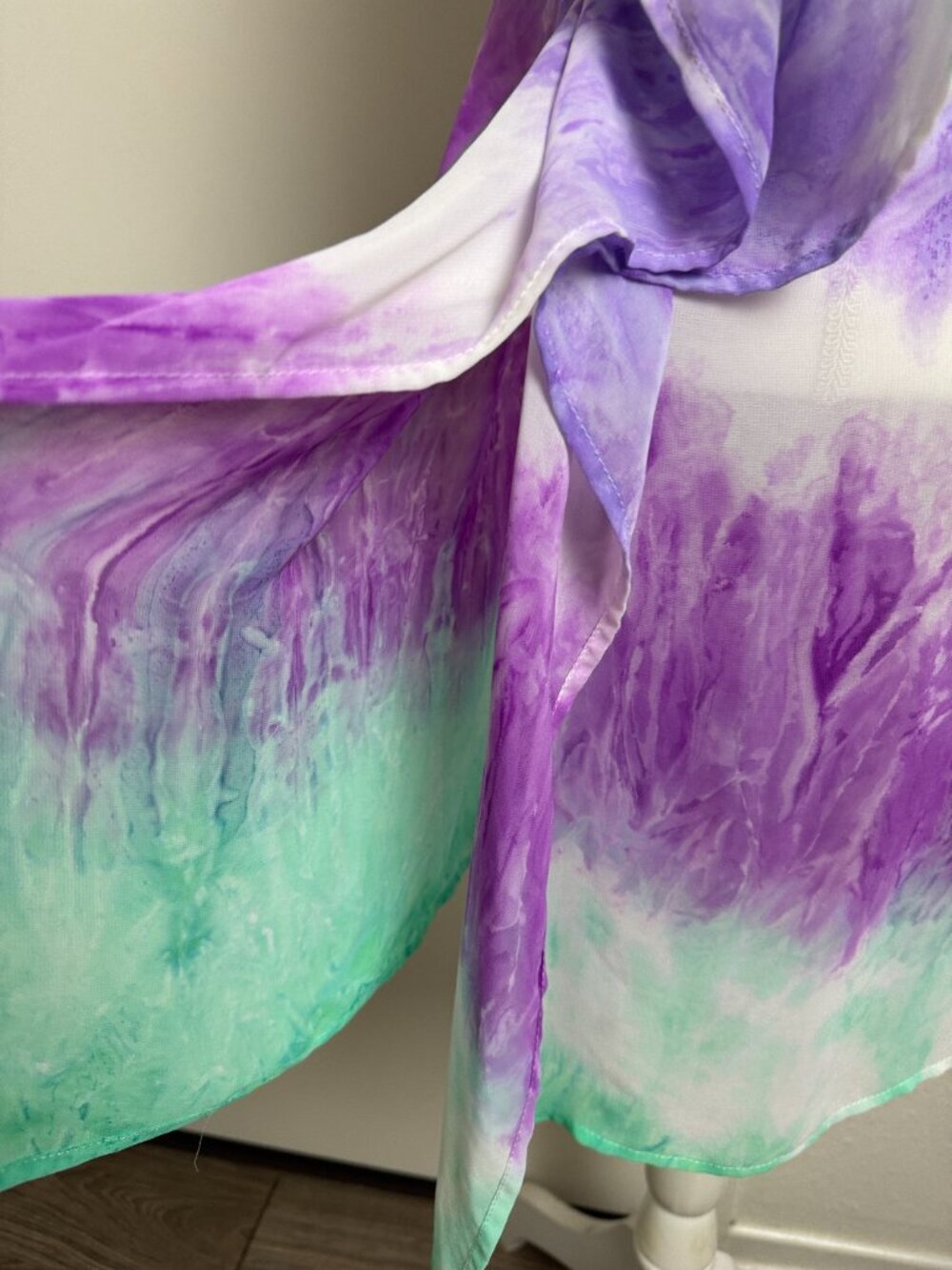NWTO Tie - Dye Beach Cover Up Kimono Caftan - One Size ( S - XL) - Picture 7 of 10